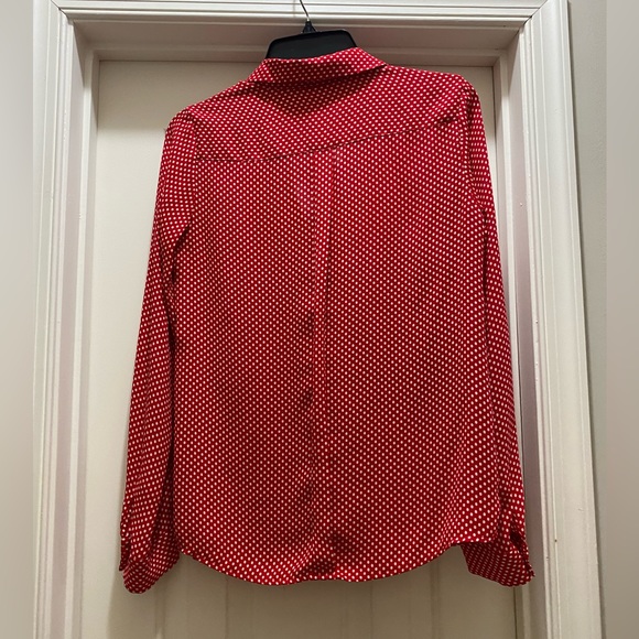 ‼️ SOLD ‼️- THE LIMITED RED & WHITE POLKA DOT BLOUSE- SIZE S - Picture 3 of 4